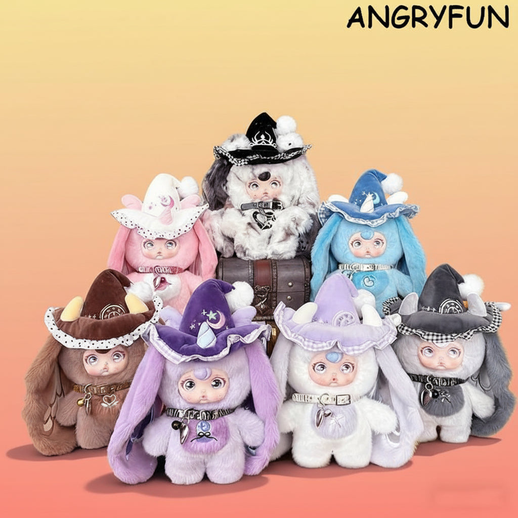 ANGRYFUN Magic Witch Fantasy House Plush Blind Box – Enchanted Cottage Series Kawaii Plush Figures Cute Collectible Mystery Box Room Decor Birthday Gift Single Box
